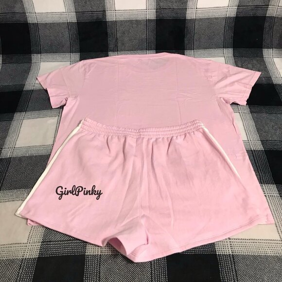 VS PINK shorts OUTFIT WITH BEVERLY HILLS CALIFORNIA LOGO TEE SIZES L-XL - Picture 5 of 5
